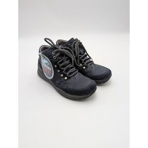 Romika Snow Boots Womens Size 5.5 Blue Leather TopDryTex Ankle Waterproof Wedge